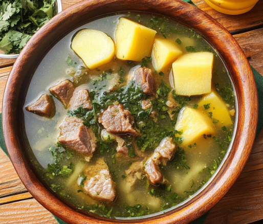 Un tradicional caldo de res, listo para disfrutar en un día frio, receta de Chef Goya