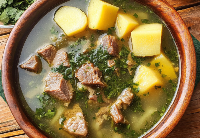 Un tradicional caldo de res, listo para disfrutar en un día frio, receta de Chef Goya