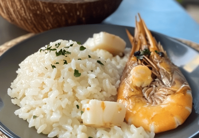 Un plato de arroz de coco, ideal para disfrutar con un plato de mariscos, receta de Chef Goya.