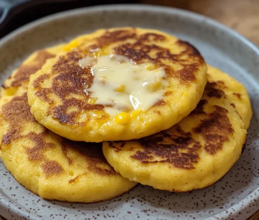 Un plato con arepas de choclo, si quieres algo diferente para tu cena, receta de Chef Goya.