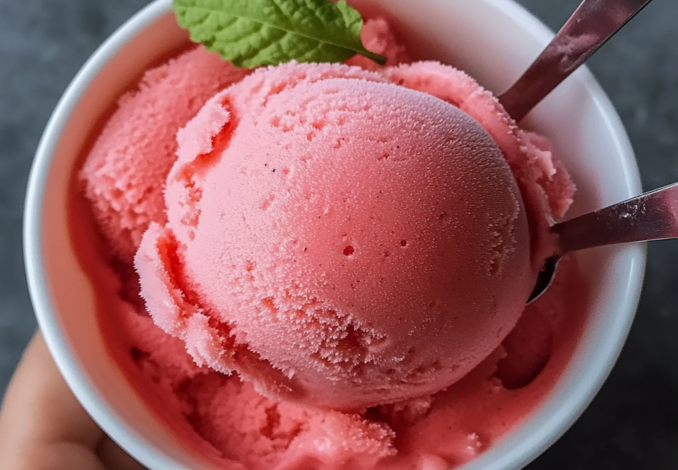 Un helado de sandia, súper refrescante y fácil de hacer, receta de Chef Goya.