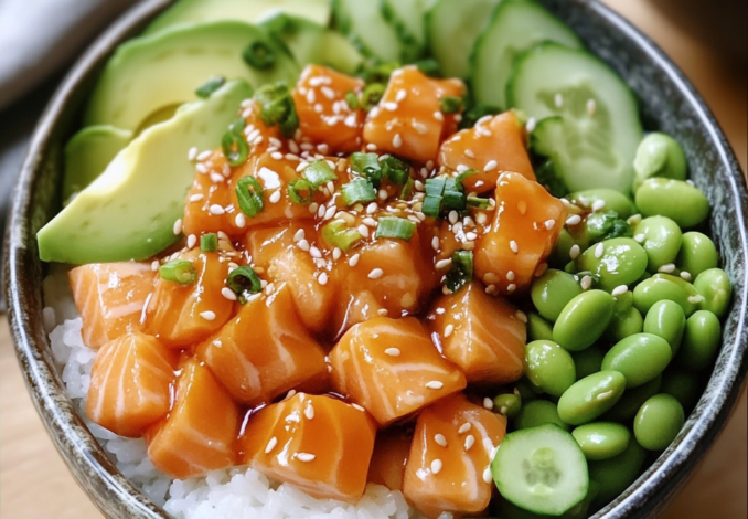 Un poke de salmón, fácil y rápido de preparar, receta de Chef Goya.