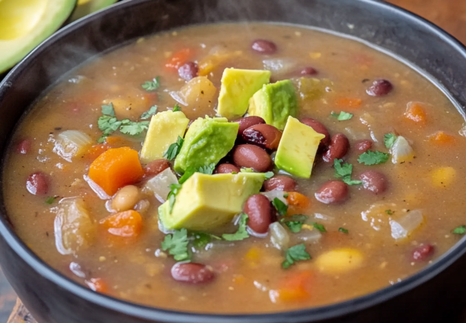 Una sopa de frijoles, si gustas de un plato rico en nutrientes, receta de Chef Goya.