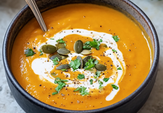 Una sopa de calabaza, ideal si deseas algo rápido y delicioso para hacer, receta de Chef Goya.