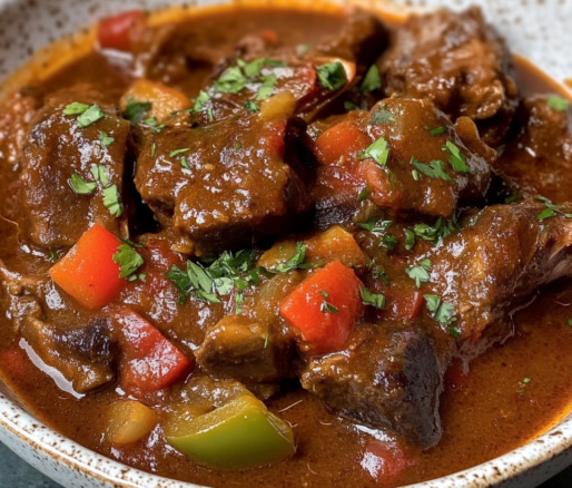 Un plato con rabo encendido, si buscas una receta deliciosa para hacer, receta de Chef Goya.