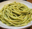 Un plato con pasta verde, si deseas un plato nutritivo, receta de Chef Goya.