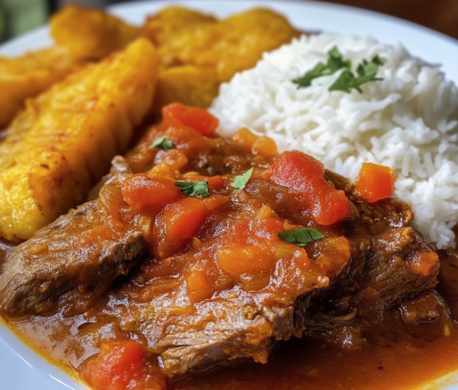 Un plato con sobrebarriga, si deseas hacer una receta diferente y deliciosa en casa, receta de Chef Goya.