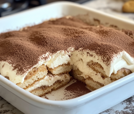 Un plato con tiramisú, si deseas un postre fácil de hacer, receta de Chef Goya.