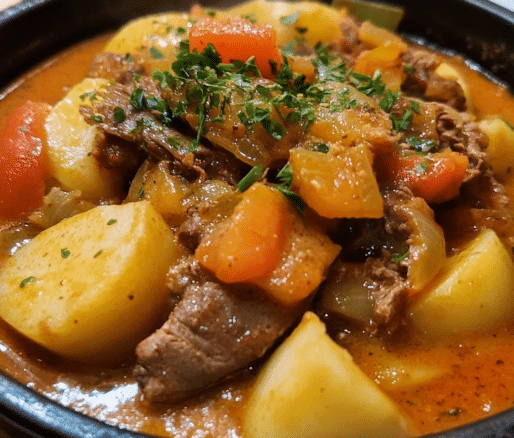 Un plato con espaldilla de res, si deseas un almuerzo diferente, receta de Chef Goya.