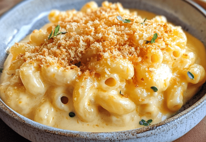 Un plato con macarrones con queso, si deseas una receta facil de hacer, receta de Chef Goya.