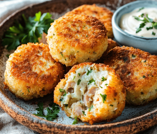 Un plato con croquetas de atún, si deseas una receta deliciosa y fácil de preparar, receta de Chef Goya.