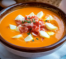 Un plato con salmorejo, si deseas una receta saludable, receta de Chef Goya.