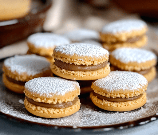 Un plato con alfajores argentinos, si deseas un postre delicioso, receta de Chef Goya.