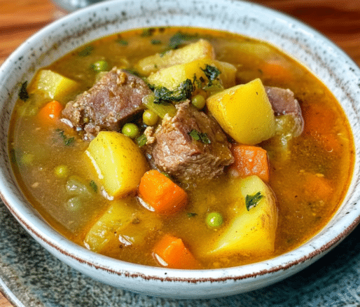 Un plato con caldosa cubana, si deseas una receta de sopa facil de hacer, receta de Chef Goya.