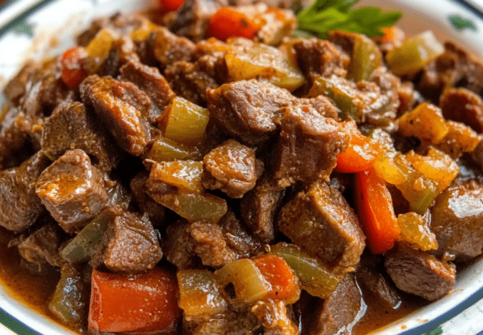 Un plato con candinga hondureña, si deseas una receta diferente para tu almuerzo, receta de Chef Goya.